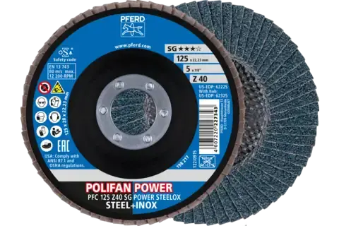 Řezné a lamelové brusné kotouče SG POWER - Pferd 125 SG STEELOX  (PF4007220654934), PF4007220654934