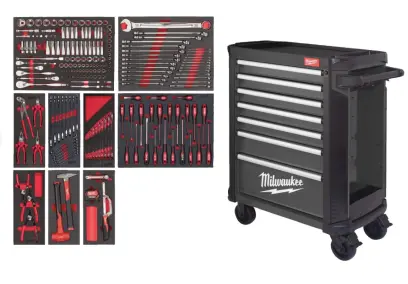 Dílenská skříň Milwaukee TOOLGUARD™ 78 cm, včetně sady nářadí – 206 dílů (MI4932500744)