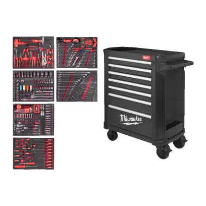 Dílenská skříň Milwaukee TOOLGUARD™ 78 cm, včetně automobilové sady nářadí – 337 dílů (MI4932500745)