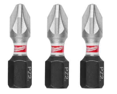 238432-sroubovaci bity milwaukee pz2 x 25 mm shockwave impact duty (3 ks) mi4932500356