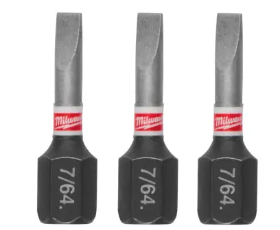 238451-sroubovaci bity milwaukee sl0.6x4.5 x 25 mm shockwave impact duty (3 ks) mi4932500386