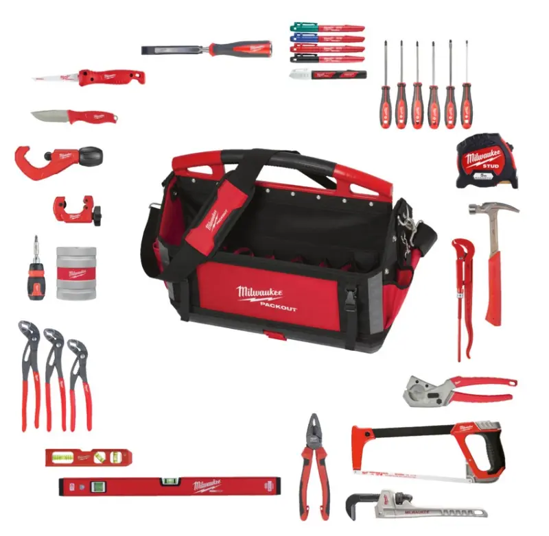 Instalatérská sada Packout Totebag, 38 ks