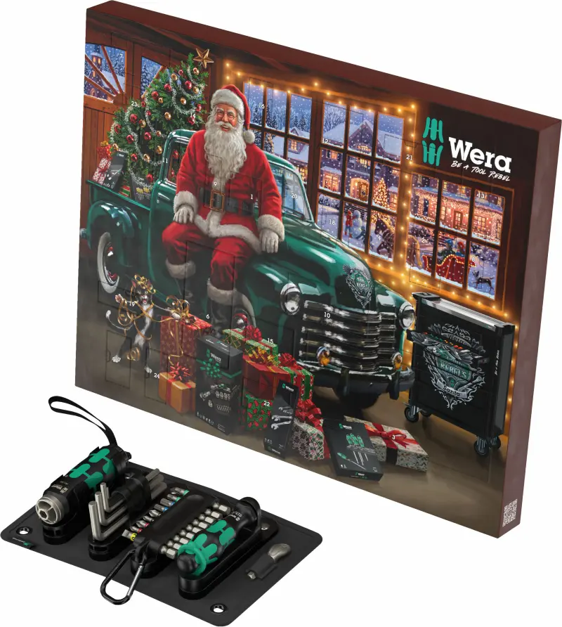 Adventní kalendář 2026 Wera 136614 Vánoční sada s nářadím - 24 dílů (W05136614001)