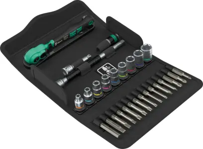 Wera 005542 Gola sada 1/4" s račňou Zyklop Comfort 8100 SA 15, palcová