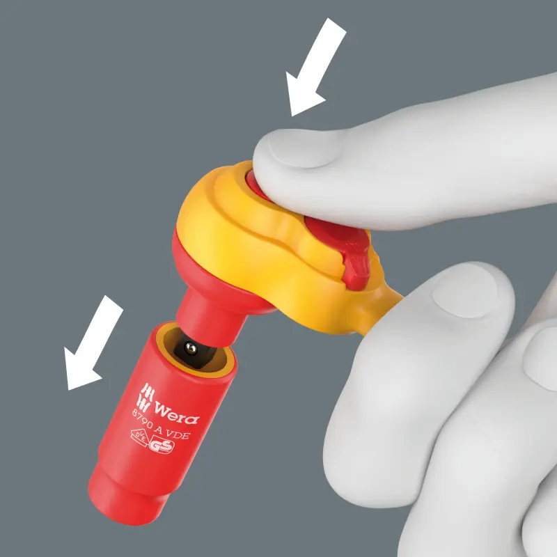 Wera 004866 Izolovaná ráčna Zyklop 8007 A 1/4" VDE s přepínací páčkou, izolovaná (W05004866001), W05004866001