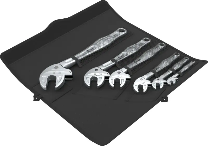 Wera 020111 Samonastaviteľné otvorené kľúče s račňou (7 ÷ 32 mm alebo 1/4"-1 1/4") 6004 Joker - 6 ks