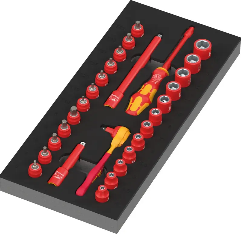 Wera 150117 Pěnová vložka 9727 s gola sadou 1/4" 8790 A VDE Zyklop - 30 ks  (W05150117001), W05150117001