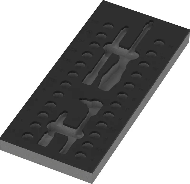 Wera 137316 Penová vložka 9827 Prázdna pre gola sadu 1/4" 8007 A VDE Zyklop Sada 1 - 30 ks