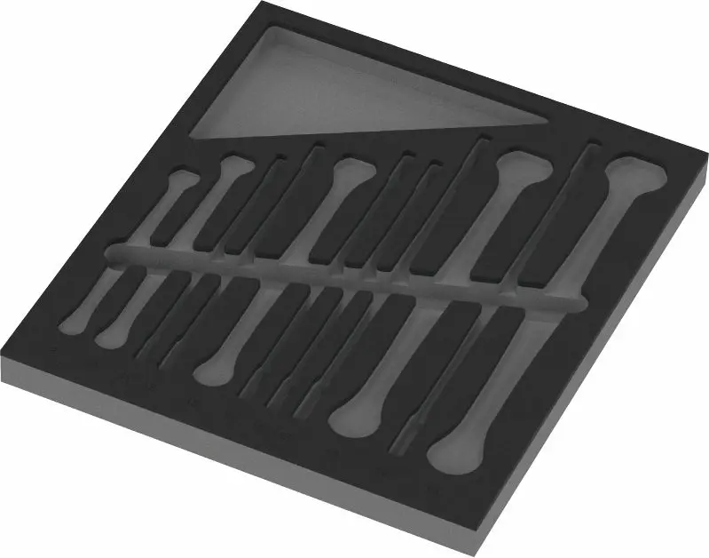 Wera 137335 Pěnová vložka 9835 Prázdná pro očkoploché ráčnové klíče 6007 Joker 1 - 11 ks (W05137335001), W05137335001