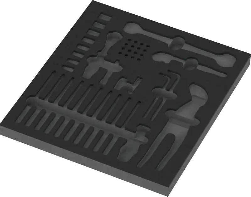Wera 137353 Pěnová vložka 9853 Prázdná pro nářadí Kraftform Kompakt Údržba 1 - 45 ks (W05137353001), W05137353001