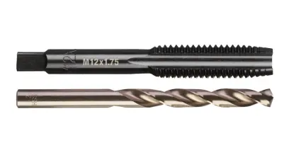 Milwaukee metrický závitník M12-1,75mm s přímými drážkami s vrtákem 10,2mm, 4932500640