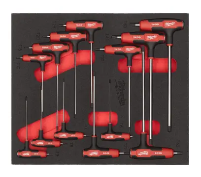 Sada Torx T-klíčů v pěnové vložce, 13 ks, 4932501231