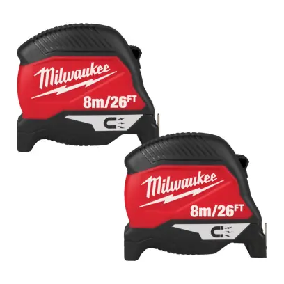 Sada 2ks svinovací metr Milwaukee MAGNETIC (GEN4) 8M/26FT-30, délka 8 metrů, magnetický, 4932502026