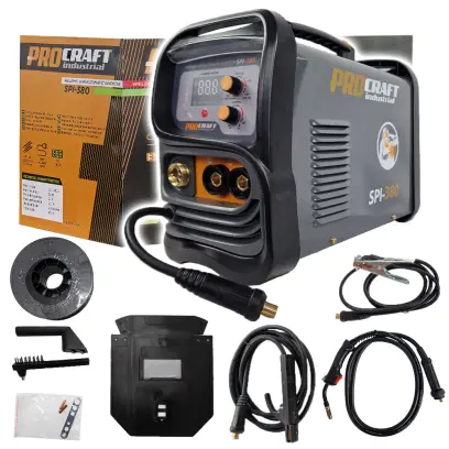 Zvárací poloautomatický invertor (CO2) MIG/MAG, MMA Procraft SPI-380 (20-180A) | SPI-380