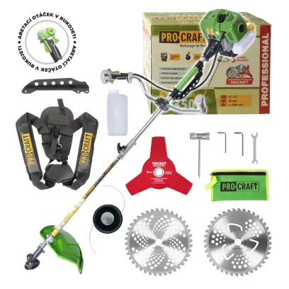 Benzínový křovinořez Procraft T4350-S s dělitelnou hřídelí (PRCT4350-S)