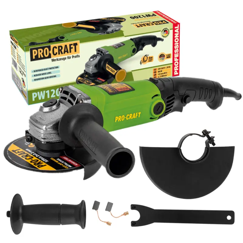 Uhlová brúska Procraft PW1200 (PW860), 125mm | PW1200
