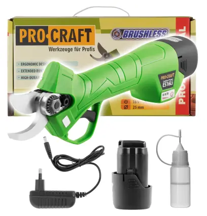 Aku nůžky na větve Procraft ES16Li1B (2,0 Ah) (PRCES16Li1B)