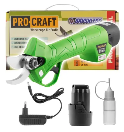 Aku nůžky na větve Procraft ES16Li1B (2,0 Ah) (PRCES16Li1B)