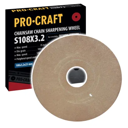 Brusný kotouč pro ostřičku řetězových pil Procraft S108X3.2 /SK1000, SK1100 (PRCS108X3.2)