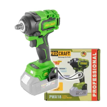 Aku rázový uťahovák Procraft PWA18 (bez batérie a nabíjačky) | PWA18bb