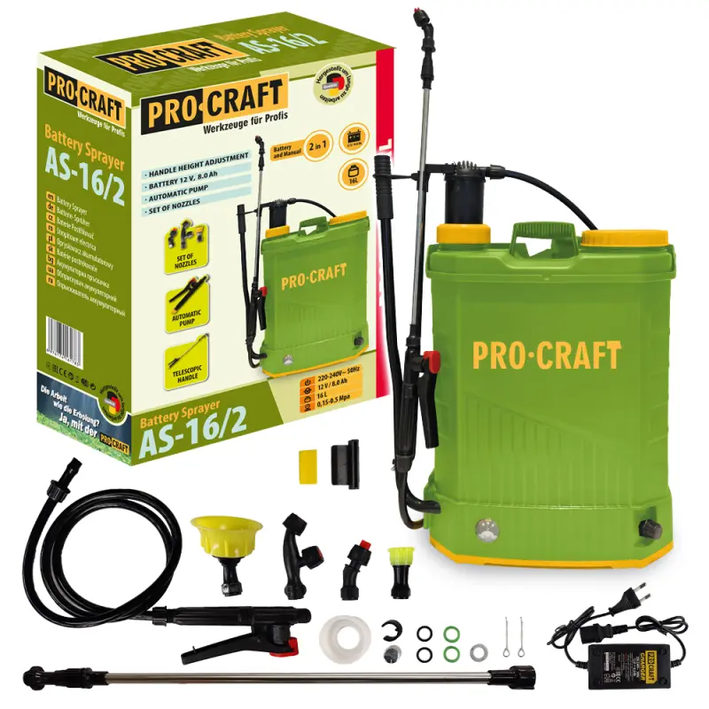 Aku postrekovač Procraft AS-16/2 | AS-16/2
