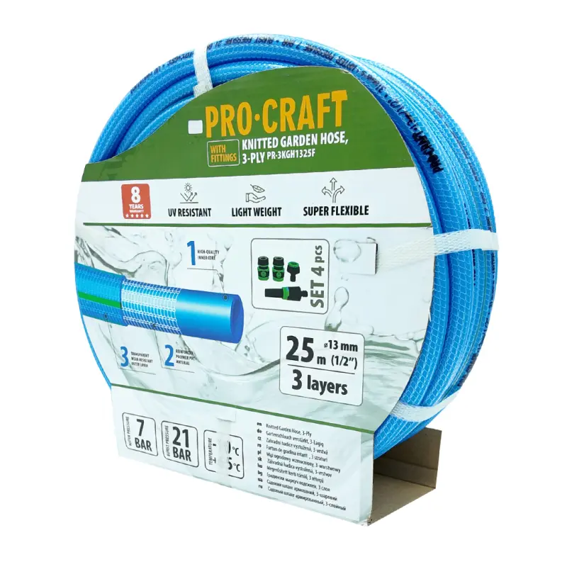 Modrá záhradná hadica Procraft PR-3KGH1325F | PR-3KGH1325F