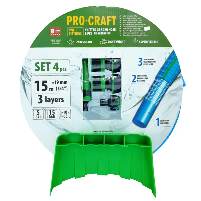 Modrá záhradná hadica Procraft PR-3KGH1915F | PR-3KGH1915F
