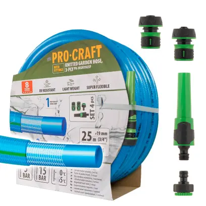 Modrá zahradní hadice Procraft PR-3KGH1925F (PRCPR-3KGH1925F)