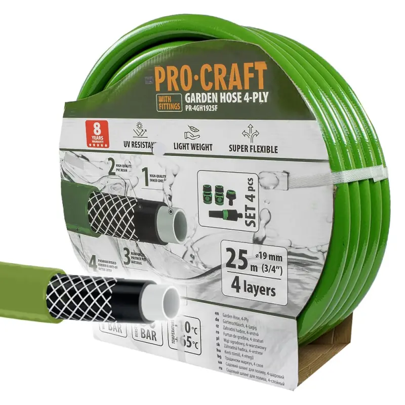 Zelená záhradnou hadicou Procraft PR-4GH1925F | PR-4GH1925F