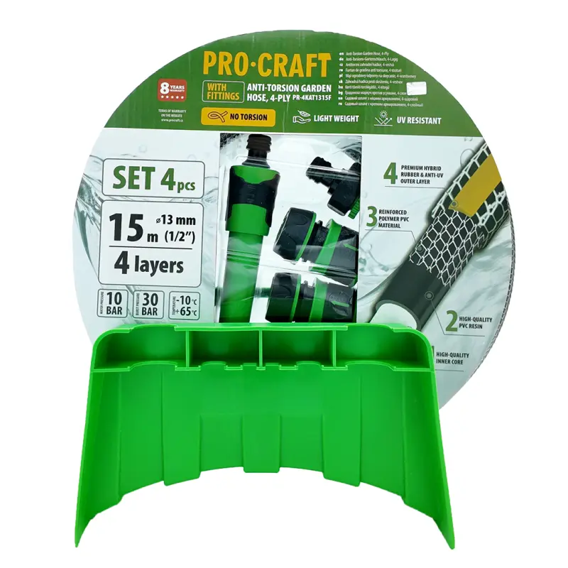 Čierno-žltá záhradná hadica Procraft PR-4KAT1315F | PR-4KAT1315F