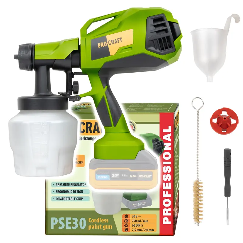 Aku striekacia pištoľ Procraft PSE30bb (bez batérie a nabíjačky) | PSE30bb
