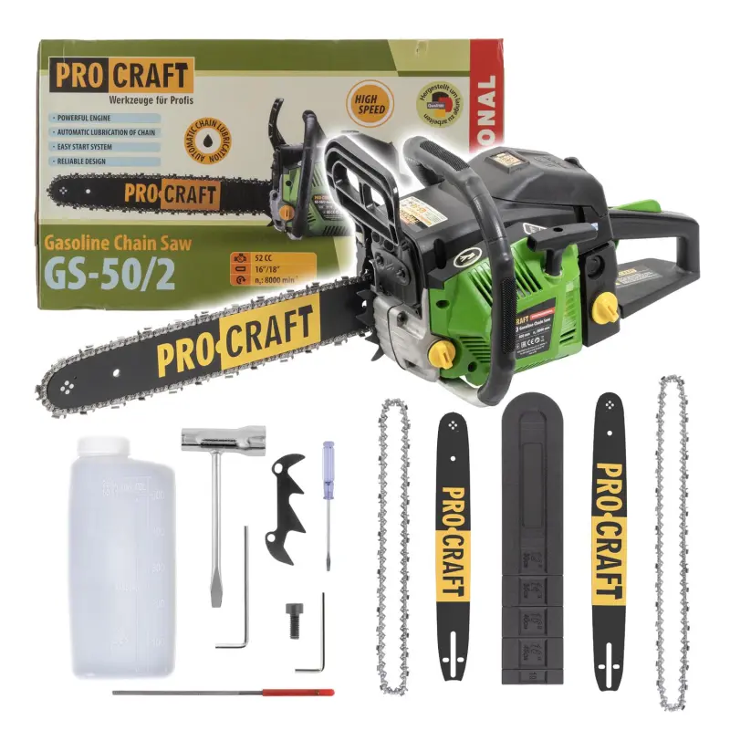 Benzínová reťazová píla Procraft GS-50/2 | GS-50/2