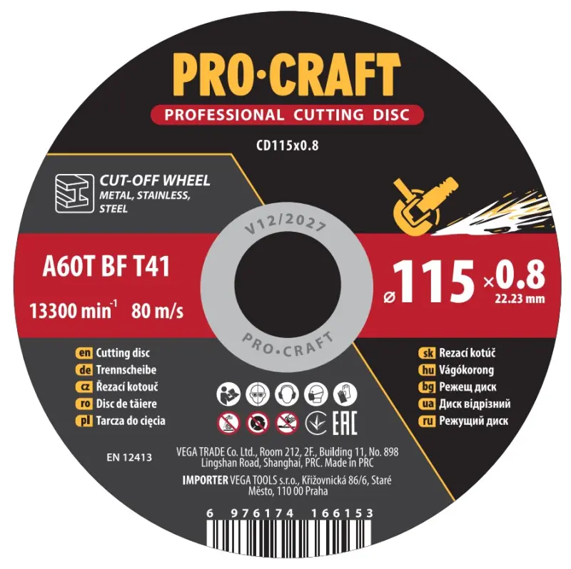 Rezný kotúč Procraft CD115x0.8 | CD115x0.8