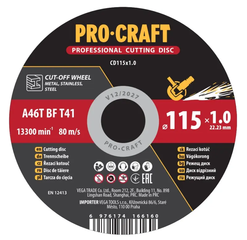 Rezný kotúč Procraft CD115x1.0 | CD115x1.0