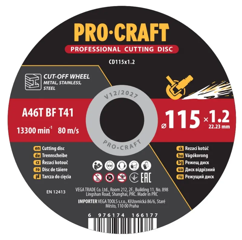 Rezný kotúč Procraft CD115x1.2 | CD115x1.2