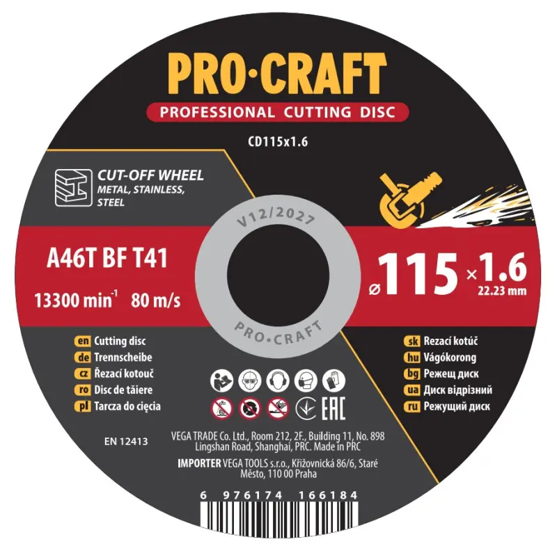 Rezný kotúč Procraft CD115x1.6 | CD115x1.6