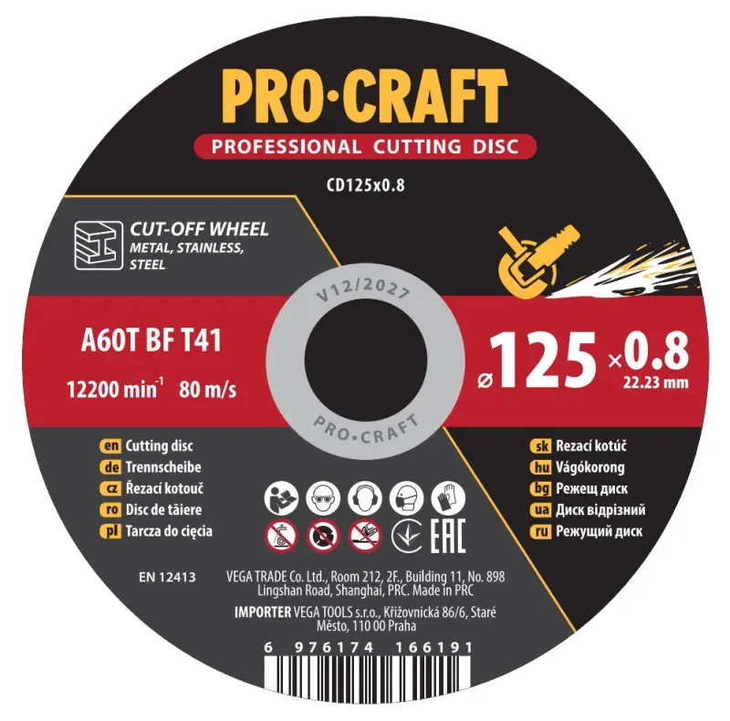 Rezný kotúč Procraft CD125x0.8 | CD125x0.8