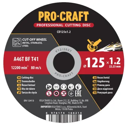 Rezný kotúč Procraft CD125x1.2 | CD125x1.2