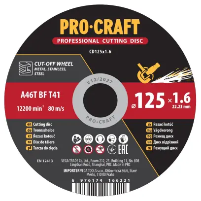 Rezný kotúč Procraft CD125x1.6 | CD125x1.6