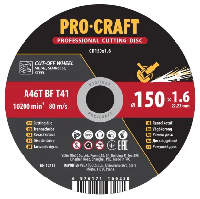 Rezný kotúč Procraft CD150x1.6 | CD150x1.6