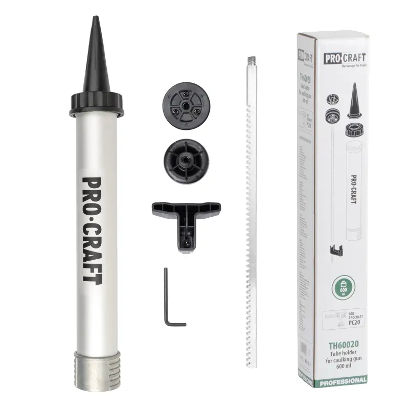 ALU trubicový zásobník 600ml pre mäkké tuby Procraft TH60020 pre aku pištole na tmel PC20bb | TH60020