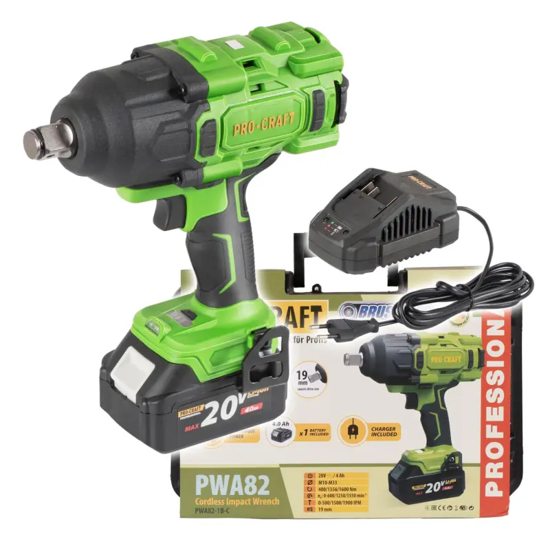 Aku rázový uťahovák Procraft PWA82 1b | PWA82-1b-c