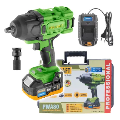 Aku rázový uťahovák Procraft PWA80 1b