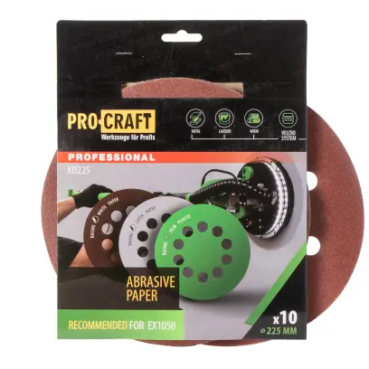 Brúsny papier 10 ks. Procraft КD225.100 | KD225.100