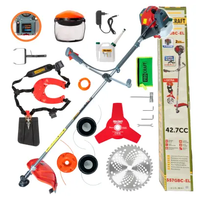 Benzínový krovinorez s elektrickým štartovaním Procraft 357GBC-EL | 357GBC-EL