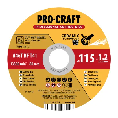 Keramický rezný kotúč Procraft YСD115x1.0 | YCD115x1.0