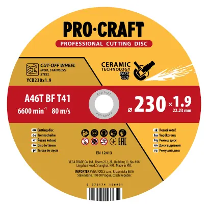 Keramický rezný kotúč Procraft YСD230x1.9 | YCD230x1.9