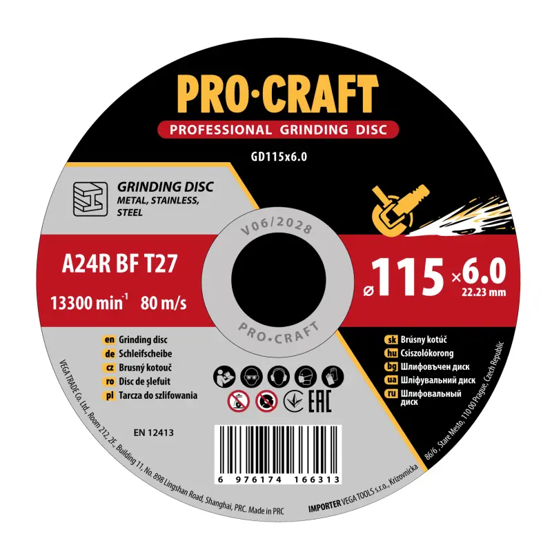Brúsny kotúč na kov Procraft GD115x6.0 | GD115x6.0