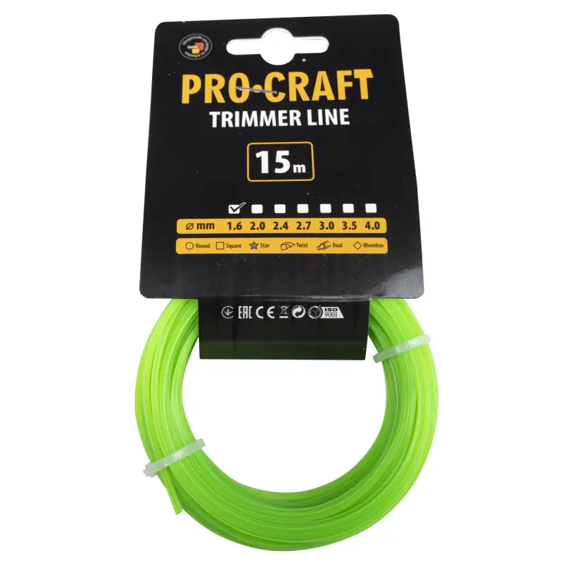 Struna žacia (1.6mm) (15m) hviezda PROCRAFT ZI-1.6/15 | ZI-1.6/15