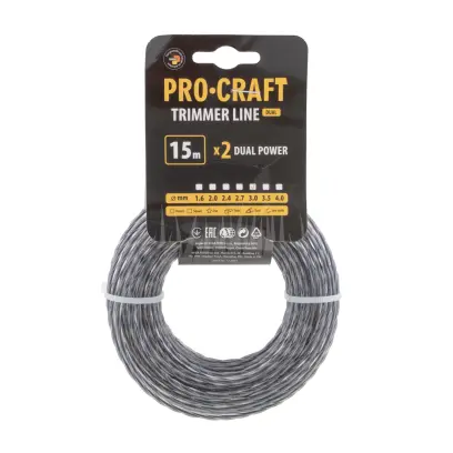 Struna žacia (s výstuhou) (3mm) (15m) špirála PROCRAFT SP/J-3/15